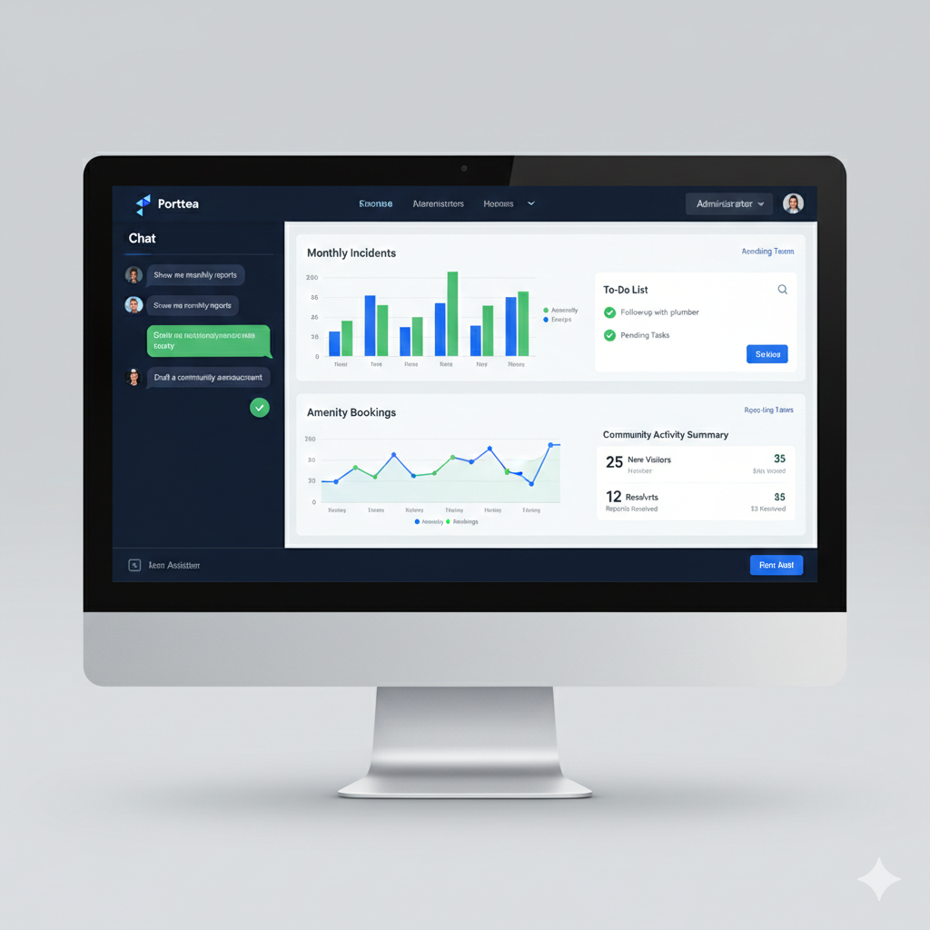 Interfaz de administrador con chat y canvas